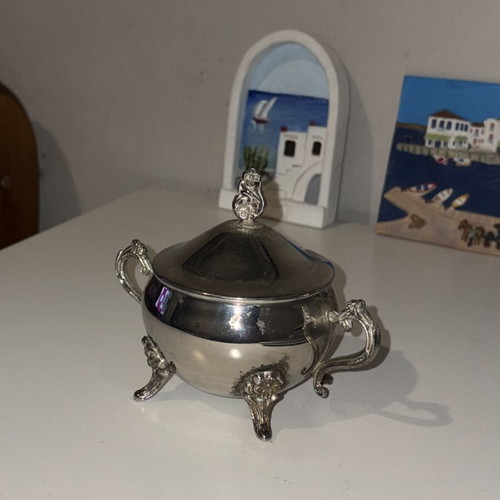 Vintage silver plated teapot used, small size