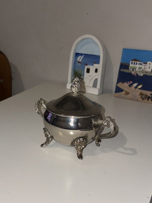 Vintage silver plated teapot used, small size