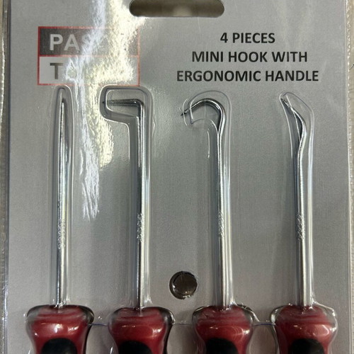 Hook set 4 pieces new, curved and straight 90 and 45 degrees