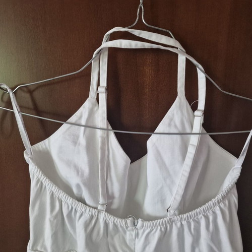 Toi&Moi white cotton short flared dress medium size like new