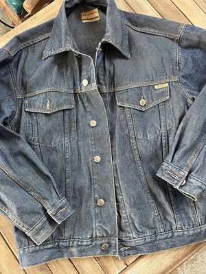 Denim jacket men's size M like new, blue