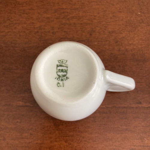Ionia vintage thick white porcelain espresso cup