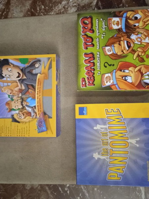 Board games used, pack of 3, Sto Kefali To 'Cho, Totalmania, You Win Pantomime