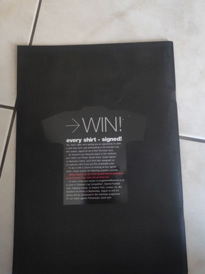 Emirates Cup 2009 program like new, authentic