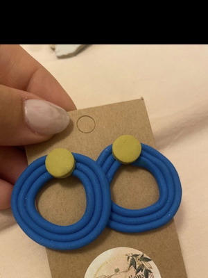 Handmade clay earrings new with hypoallergenic clasp