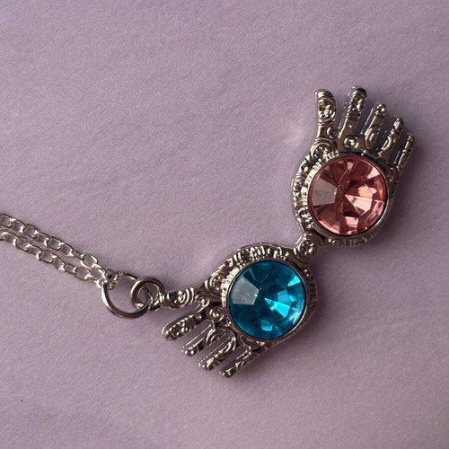 Luna Lovegood Necklace Harry Potter new, colorful silver