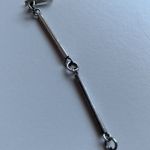 Silver jewelry set with ring and necklace used, stamped 925