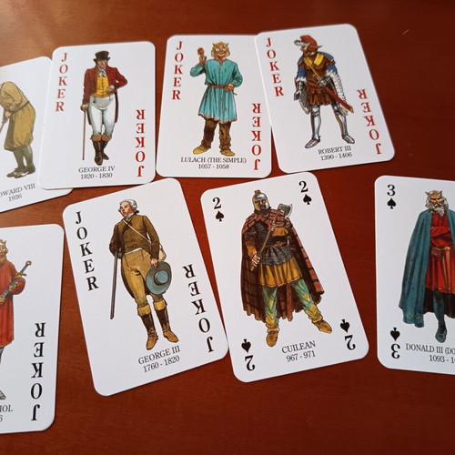 The Famous Kings & Queens of Scotland Playing Cards brand new