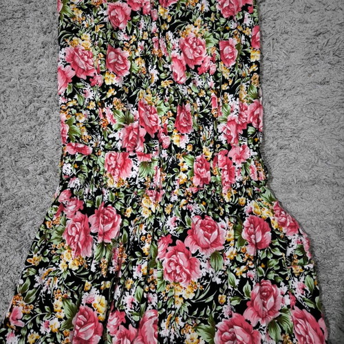 Strapless summer jumpsuit like new with floral pattern