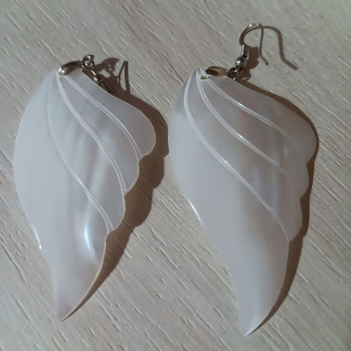 Earrings pair new with case silver