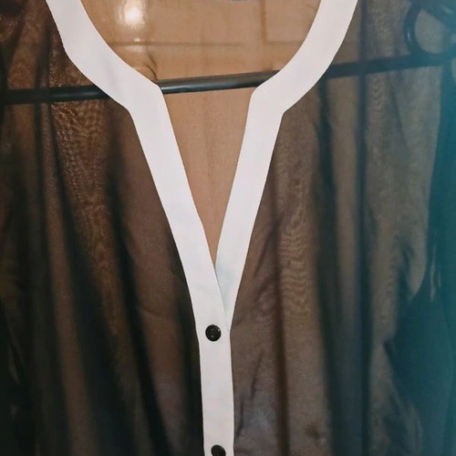 See-through shirt Bonprix Collection like new, black and white, size L/XL
