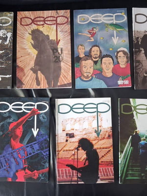 Pearl Jam Deep 7 Official Fanzines used, pack from 2006 to 2012