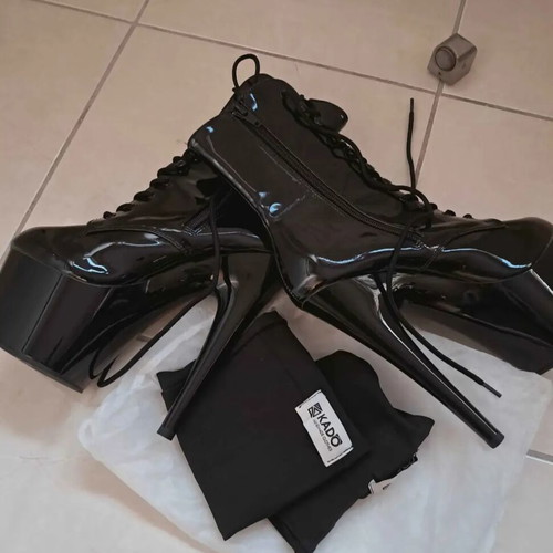 Adore 1020 pole dancing boots black size 37 new