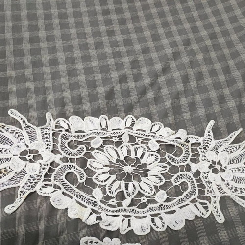 Lace embroidery white handmade used