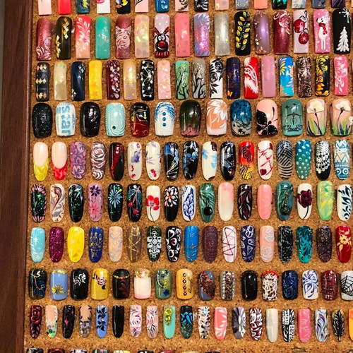 Nail design display board with 313 tips, 30x40 cm