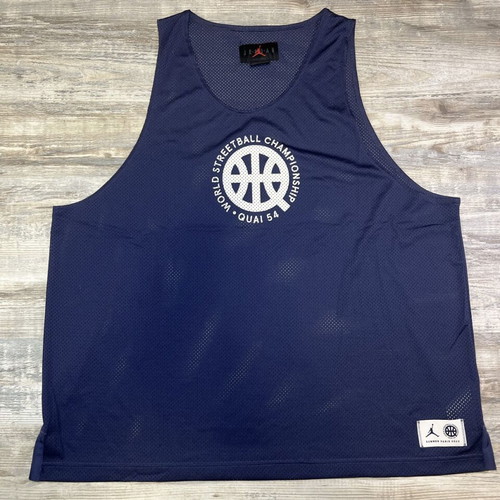 Jordan Quai 54 World Streetball Mesh Jersey navy blue, used, men's XL