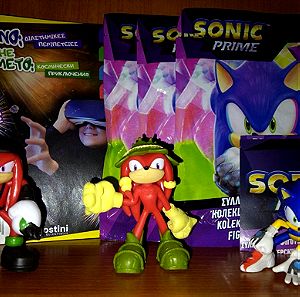 DeAgostini NETFLIX Sonic Prime 3x Συλλεκτικές Φιγούρες Renegade/Gnarly Knuckles & Sonic