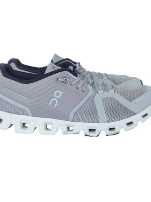 On Running Cloud 5 Glacier shoes used, size 43, white and gray