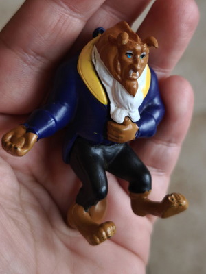 Disney The Beast figure used, original collectible, 6 cm