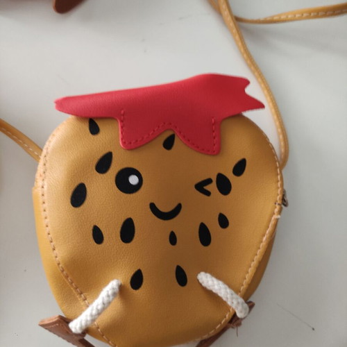 Children's leather bag new, can also be used as wallet