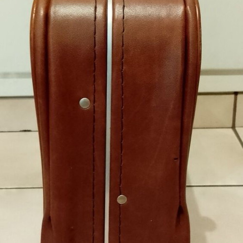 Vintage leather suitcase used