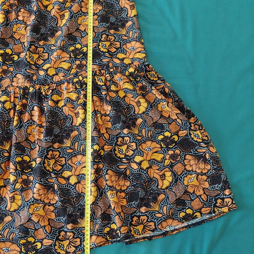 Laura Torelli women's skirt, brown and orange