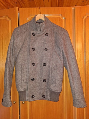 H&M gray winter coat jacket, size S