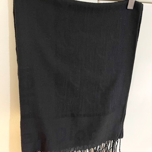 Black cotton scarf used with fringes