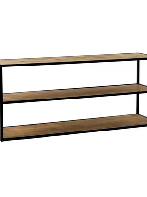 Μεταλλική ραφιέρα με ξύλο σαν καινούργιο