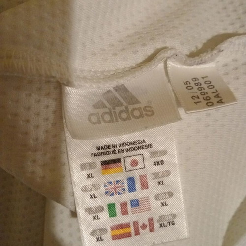 Adidas Clima Lite Athletic Tennis Jersey Shirt White Orange XL new