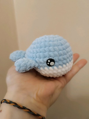 Handmade crocheted amigurumi whale new
