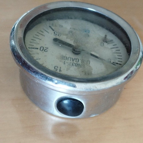 Glycerin manometer inox 1/4 upright Φ60 cm used
