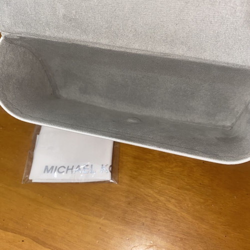 Michael Kors glasses case like new, white with Saffiano texture