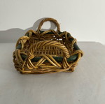 Rectangular wicker basket like new
