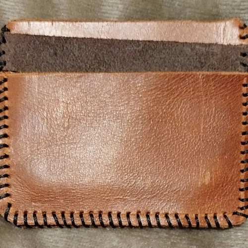 Handmade leather wallet new with three compartments