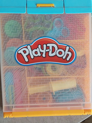 Play-Doh box with over 20 pieces, like new