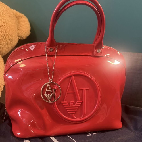 Armani Jeans Handbag new, red with inner pockets