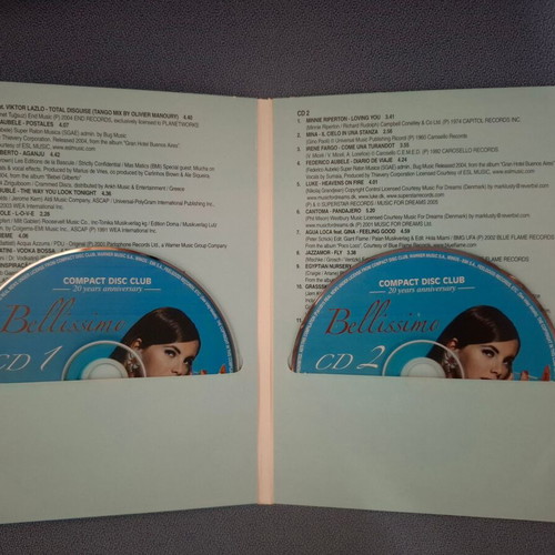Bellissimo music collection 2 CDs new Compact Disc Club 2015