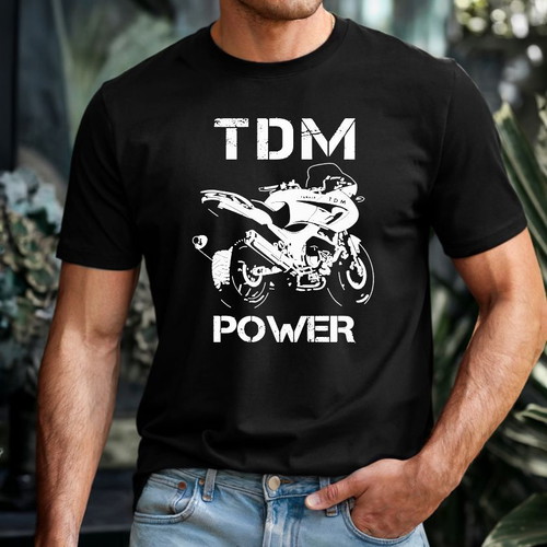T shirt Black Cotton Summer Unisex Yamaha TDM 900 New