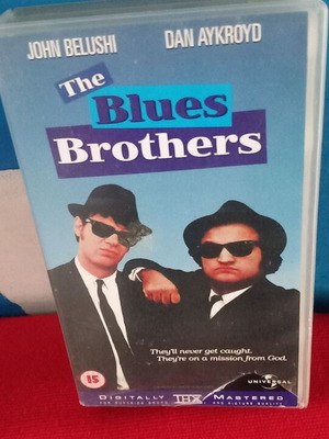 The Blues Brothers VHS tape, comedy action biography