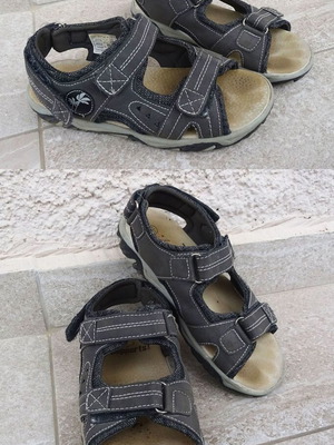 Children's sandals used, size 31, gray