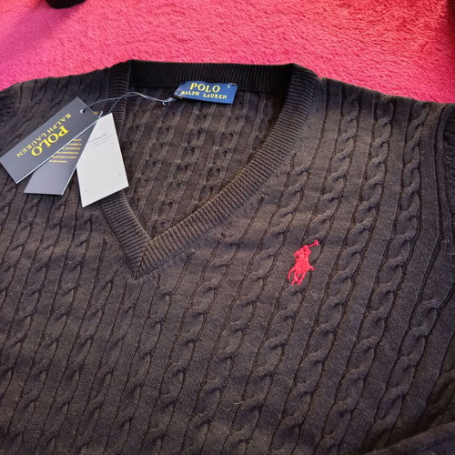 Ralph Lauren Knit Polo L new with tags, black