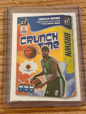 Κάρτα Lorenzo Brown Παναθηναϊκός Crunch Time Press Proof καινούργιο