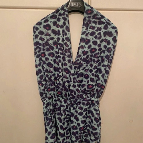 One-piece shorts SugarFree like new, purple and turquoise