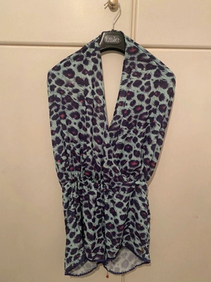 One-piece shorts SugarFree like new, purple and turquoise
