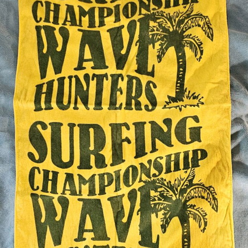Vintage Surfing Championship Wave Hunters Beach Towel used