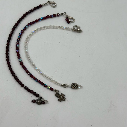 Set of 3 handmade 90s beaded bracelets multicolor like new
