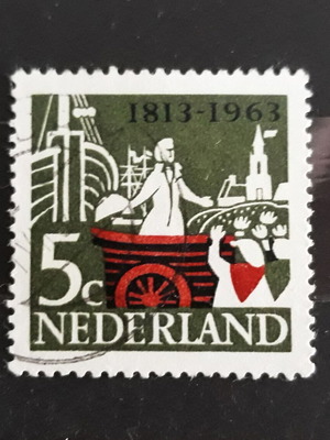 Γραμματόσημο Netherlands 1963 5c σαν καινούργιο, 150 χρόνια Ολλανδική μοναρχία