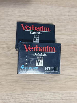 Verbatim Datalife DAT tapes pack of 2 new