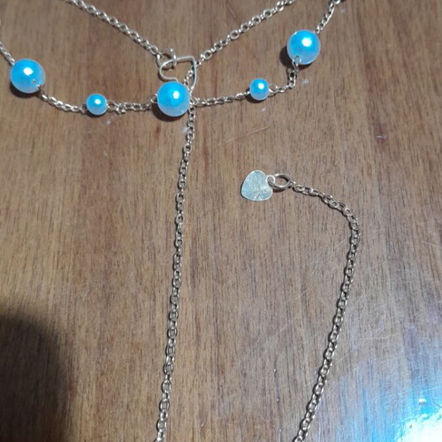 Set of 2 necklaces new, unused, gold-colored